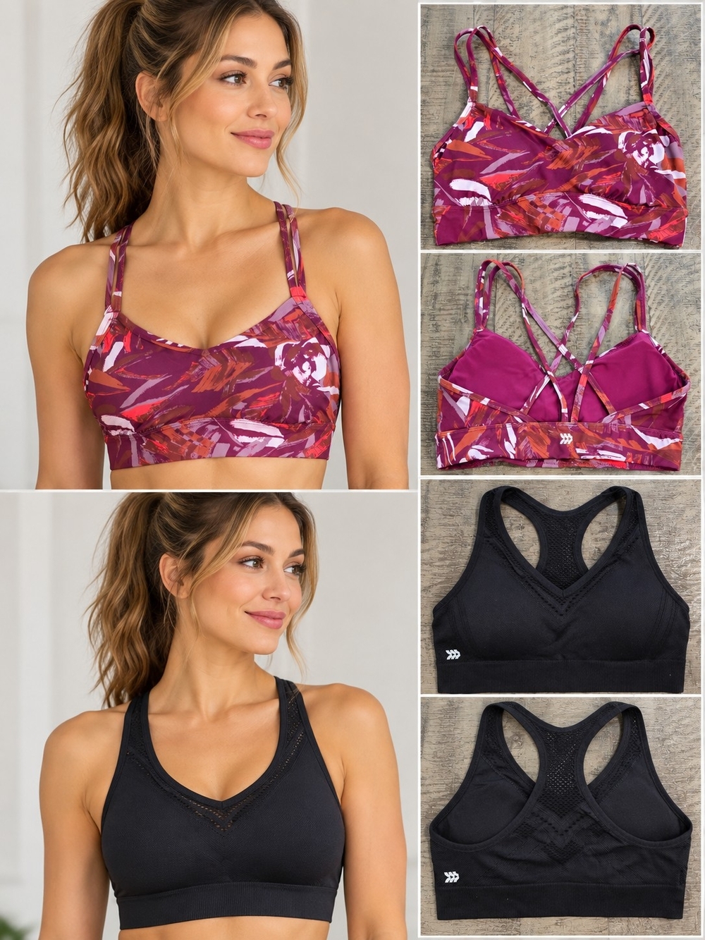 All in Motion Sports Bra Set – 2-Piece – Size M – NWT